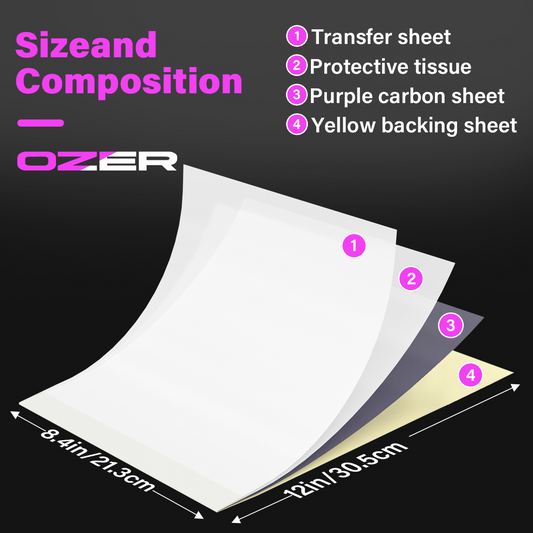 Ozer Thermal tattoo stencil paper 50pc